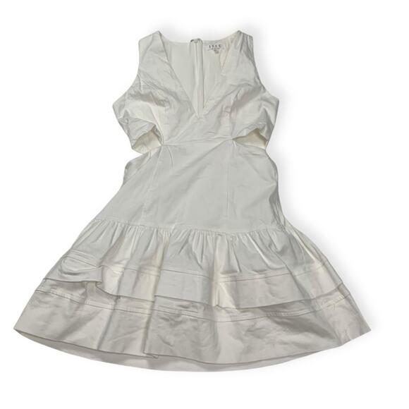 TCEC women's small white dress cutout tiered mini bridal shower fun summer beach - Picture 1 of 11